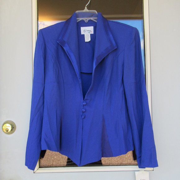 Offer$80 vintage sleeveless long dress Dress w slit in back &matching Jacket set - Picture 11 of 17